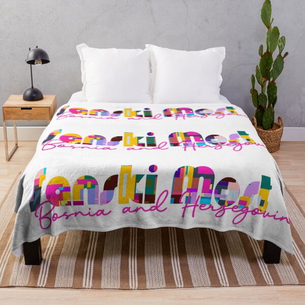 Item preview, Sanski Most, Bosnia and Herzegovina, Vibrant Abstract City Typography Art designed and sold by Wanderful-roads.