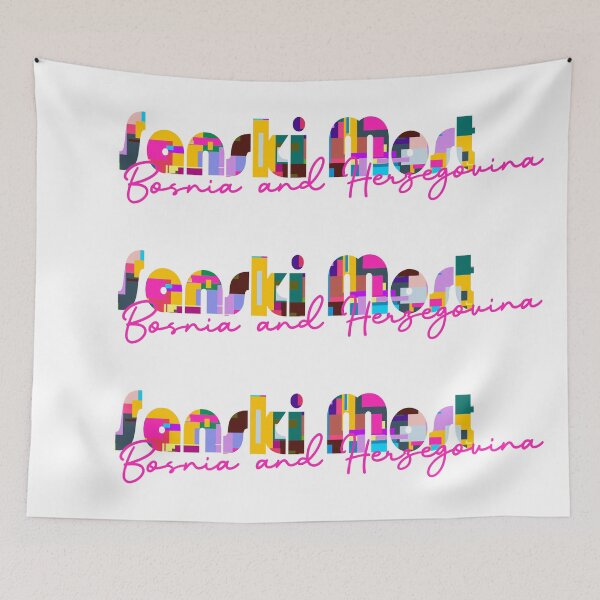 Item preview, Sanski Most, Bosnia and Herzegovina, Vibrant Abstract City Typography Art designed and sold by Wanderful-roads.