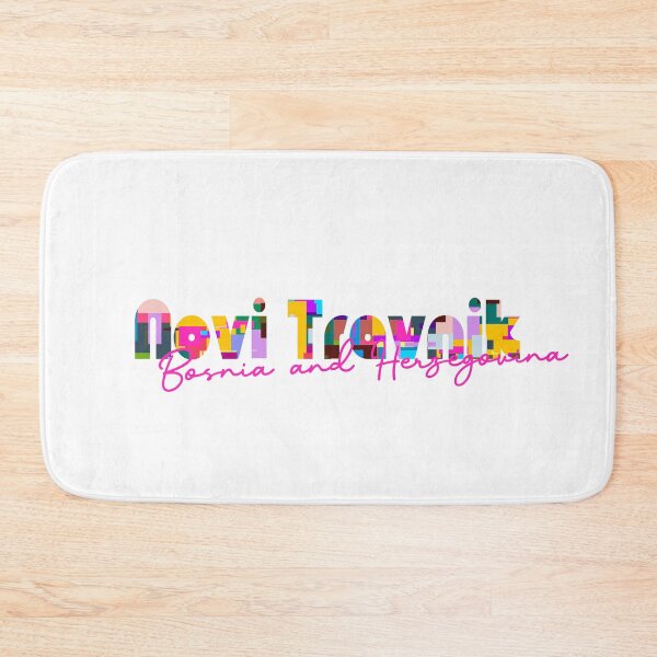Item preview, Novi Travnik, Bosnia and Herzegovina, Vibrant Abstract City Typography Art designed and sold by Wanderful-roads.