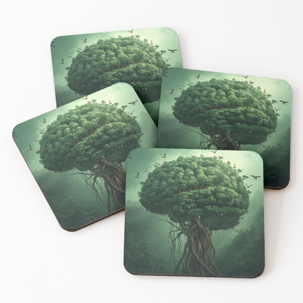 Item preview, Emerald Brain Forest with Vibrant Birds designed and sold by Wonderful Designs.