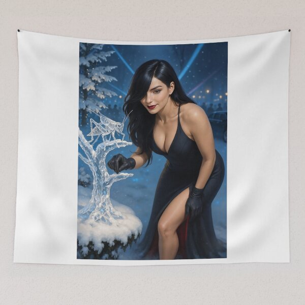 Item preview, Cassandra snowytreecricket in icy forest scene designed and sold by CathryneDelamort.