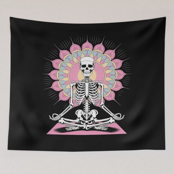 Item preview, Skeleton Yoga Lotus with Mandala designed and sold by SnackPAC.