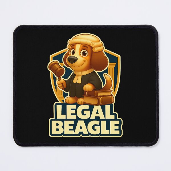Item preview, Legal Beagle Judge Dog Cartoon Funny Lawyer Gift Courtroom Humor Beagle in Wig and Robe Law School Decor Justice Gavel Art designed and sold by AnTartstudios.