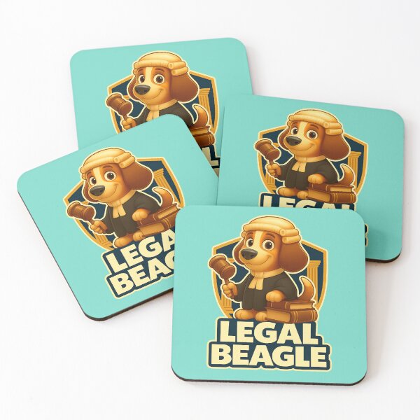 Item preview, Legal Beagle Judge Dog Cartoon Funny Lawyer Gift Courtroom Humor Beagle in Wig and Robe Law School Decor Justice Gavel Art designed and sold by AnTartstudios.