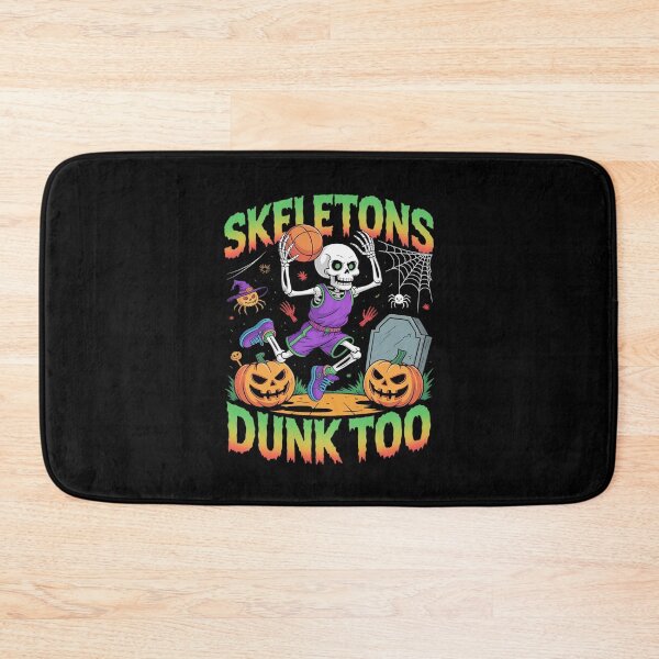 Item preview, Skeletons Dunk Too Pumpkin Basketball Halloween designed and sold by SnackPAC.