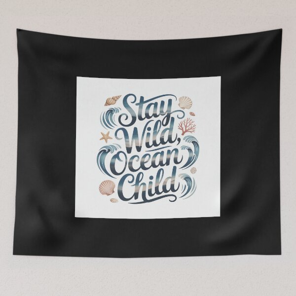 Item preview, Stay Wild Ocean Child – Beach Vibes Ocean Lover Design T-Shirt designed and sold by Shiwwa.