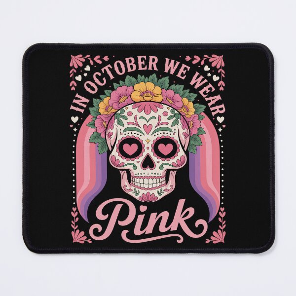 Item preview, Skull Halloween Breast Cancer In October We Wear Pink designed and sold by SnackPAC.