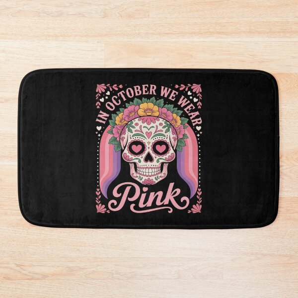 Item preview, Skull Halloween Breast Cancer In October We Wear Pink designed and sold by SnackPAC.