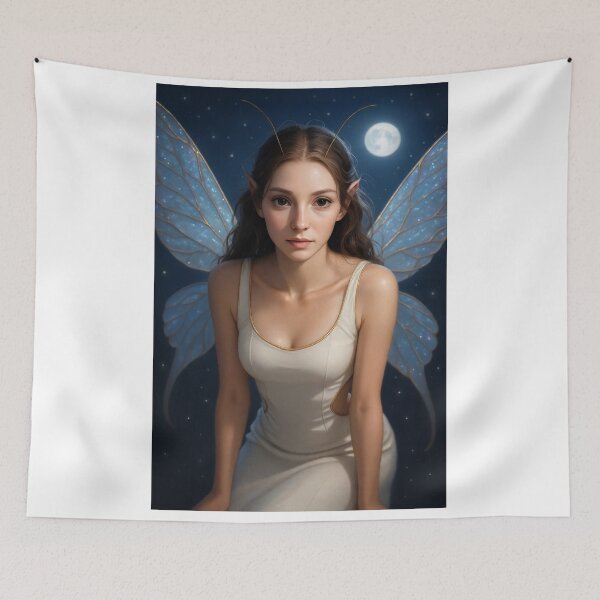 Item preview, Fairy with glowing wings under moonlight designed and sold by CathryneDelamort.