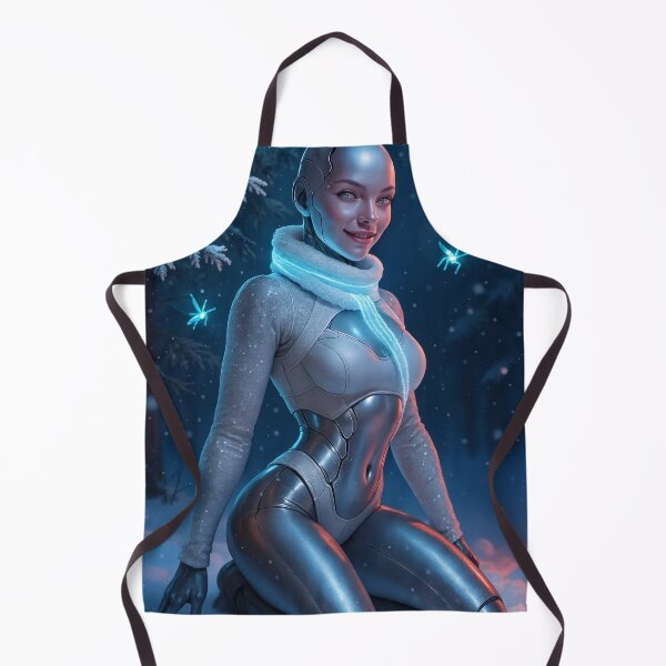 Item preview, Snowy forest biomech woman with glowing insects designed and sold by CathryneDelamort.
