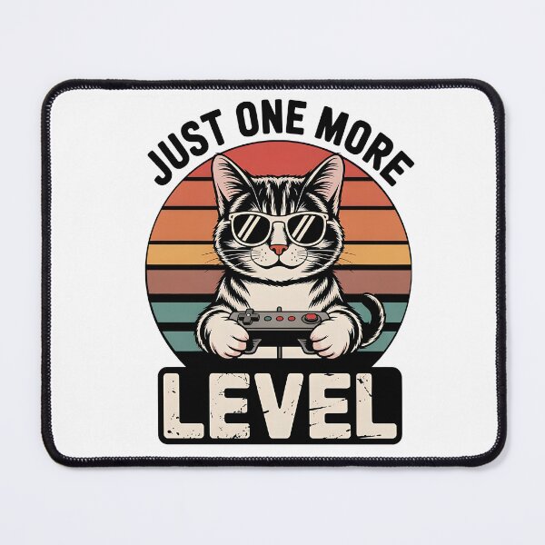 Item preview, Just One More Level Gamer Cat Art designed and sold by ZuToMi.