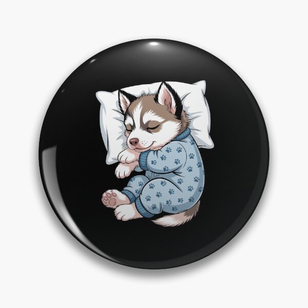 Item preview, Sleeping Pajama Pomsky Drawing Art designed and sold by SnackPAC.