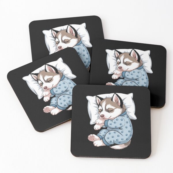 Item preview, Sleeping Pajama Pomsky Drawing Art designed and sold by SnackPAC.