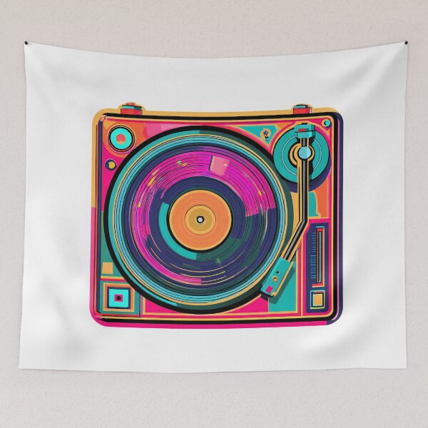 Item preview, Colorful Turntable — Vibrant Music Lover Design designed and sold by SleekLineSketches.