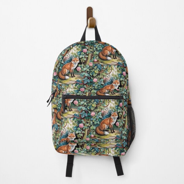 Item preview, Red Fox Painting in William Morris Style designed and sold by Tamas Das.