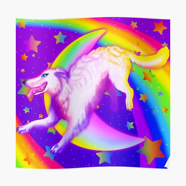 Lisa Frank Borzoi Poster