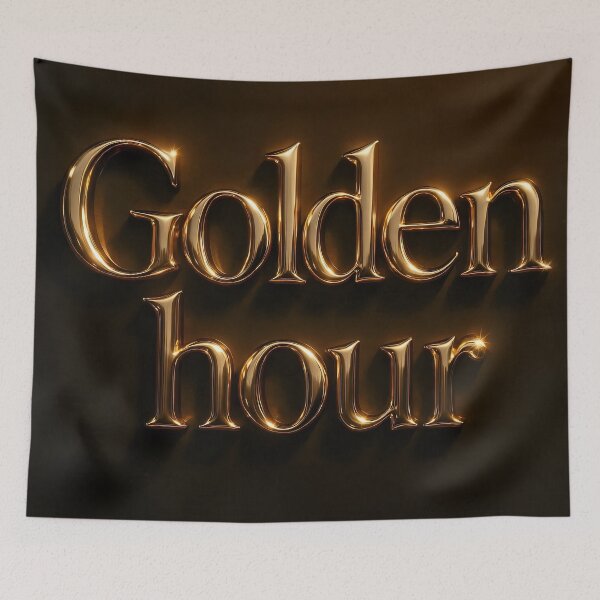 Item preview, Golden Hour Luxury – Dark Gold Typography designed and sold by AI-Only Creations.