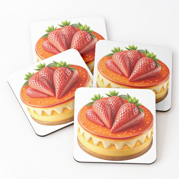 Item preview, Gourmet Cheesecake with Strawberry Slices and Orange Glaze designed and sold by Jirada.