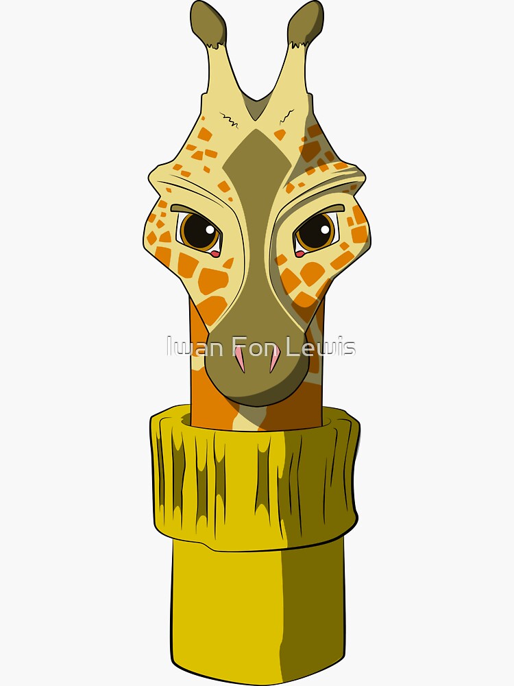 "Giraffe in Turtleneck" Sticker for Sale by IwanFonLewis Redbubble