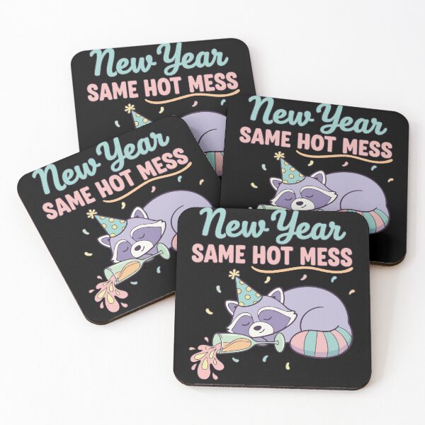 Item preview, New Year Same Hot Mess Fun Party Vibes designed and sold by LuminOrb.