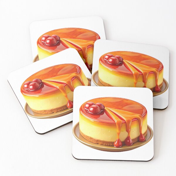Item preview, Gourmet Cheesecake with Caramel Drip and Cherry Garnish designed and sold by Jirada.