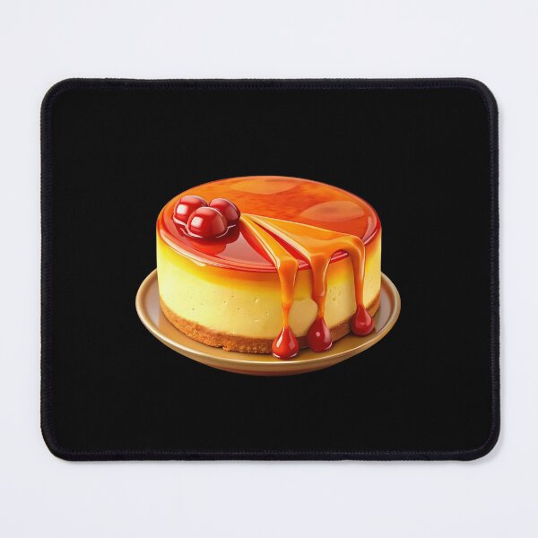 Item preview, Gourmet Cheesecake with Caramel Drip and Cherry Garnish designed and sold by Jirada.