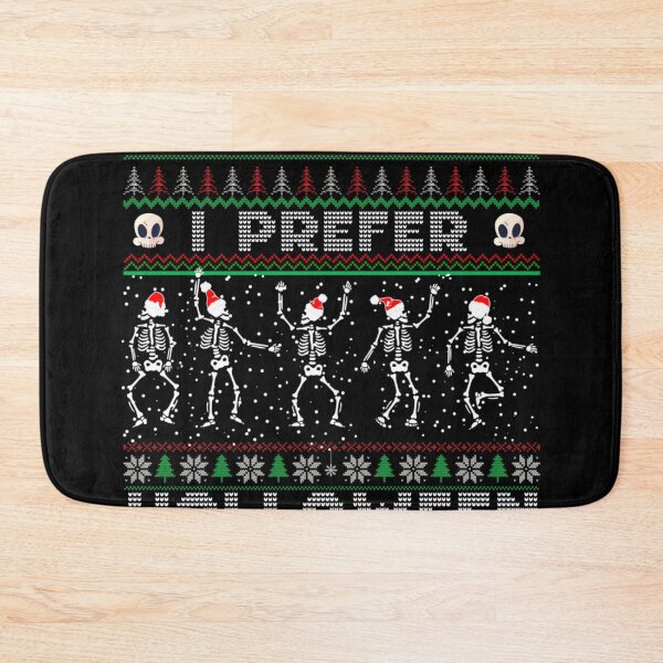 Item preview, I Prefer Halloween Skeletons Dancing In Santa Hats Ugly Christmas Sweater designed and sold by LeonellDavy.