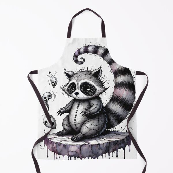 Item preview, Gothic Watercolor Raccoon Plush Cute Dark Fantasy designed and sold by RubisLeaf.