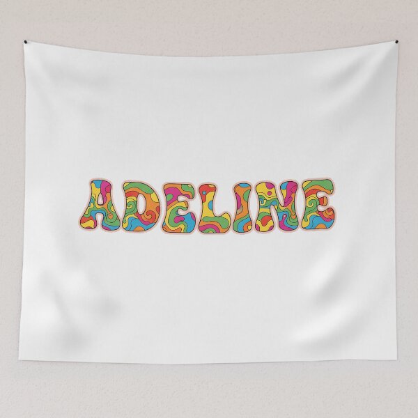 Item preview, ❤️ Adeline Personalized Name Wavy Retro Shirt, Coffee Mug, Sticker Gift designed and sold by HelixPedia.