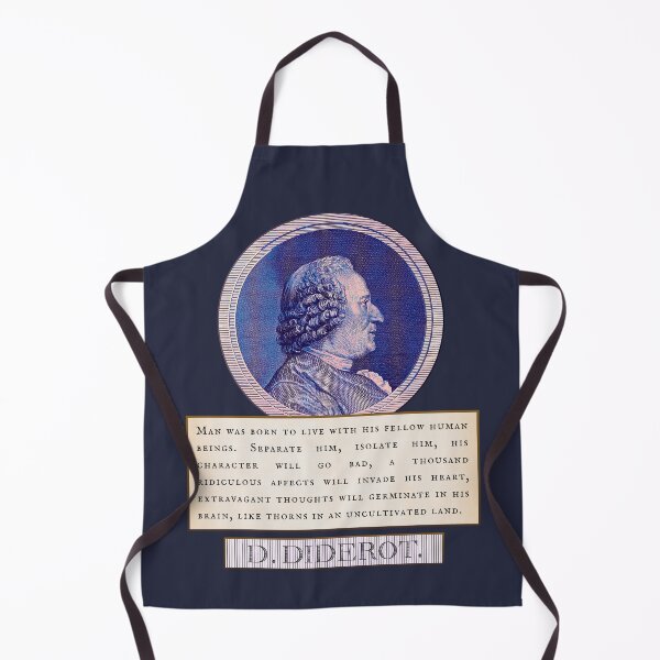 Item preview, Denis Diderot quote: Man was born to live with his fellow human beings. Separate him, isolate him, his character will go bad,  designed and sold by artbleed.