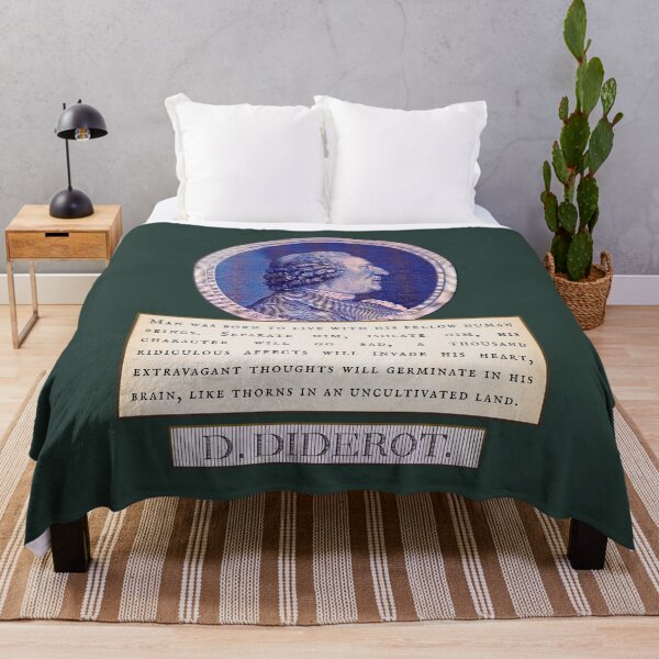 Item preview, Denis Diderot quote: Man was born to live with his fellow human beings. Separate him, isolate him, his character will go bad,  designed and sold by artbleed.