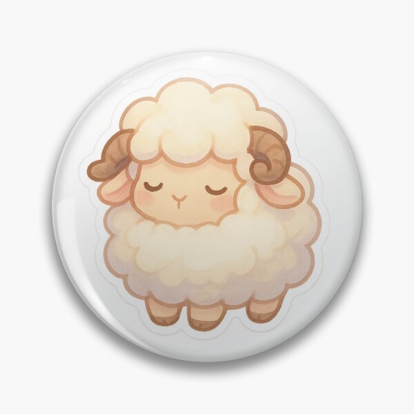 Artikelvorschau, Chibi Relaxed Sheep Sticker entworfen und verkauft von StickMint.