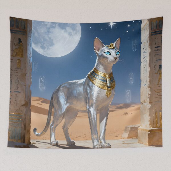 Item preview, Lunar Cat – Guardian of the Threshold designed and sold by SoniaSarkali.