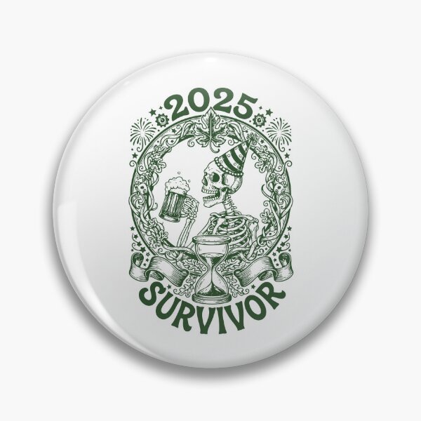 Item preview, 2025 Survivor Skeleton New year's Eve Fun designed and sold by LuminOrb.