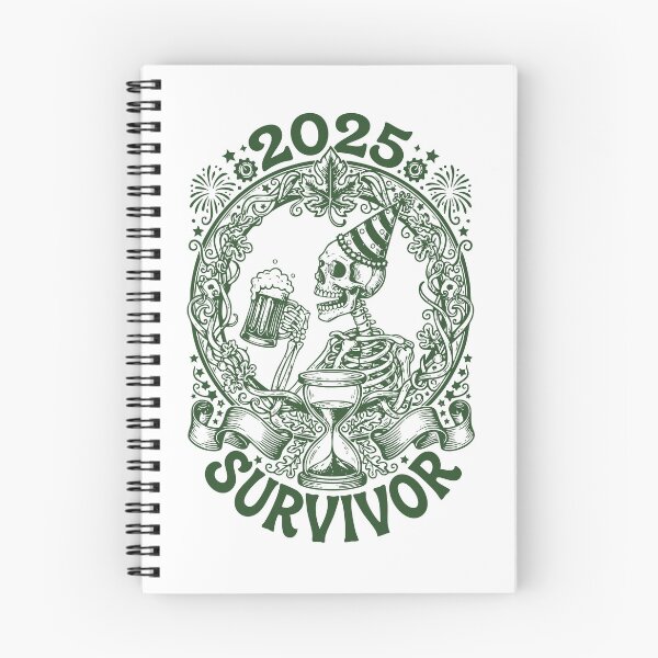 Item preview, 2025 Survivor Skeleton New year's Eve Fun designed and sold by LuminOrb.