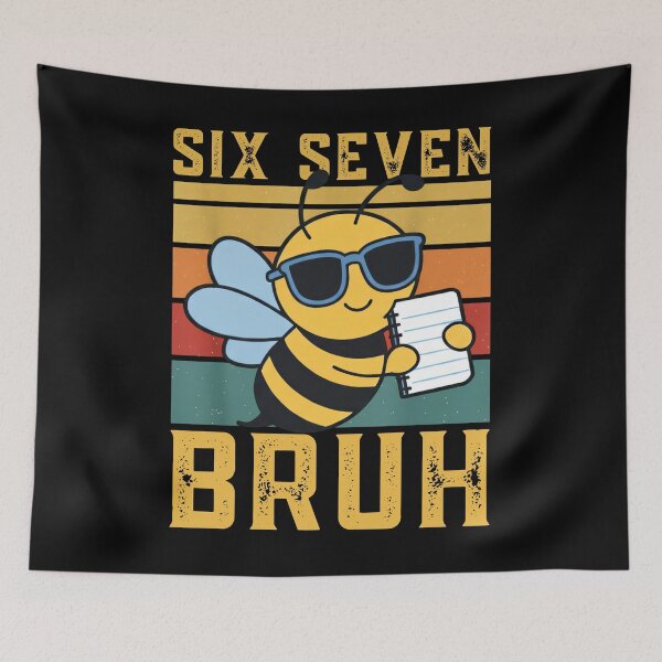Item preview, Six Seven Bruh Funny Meme Bee with Sunglasses designed and sold by LashondaGreen89.