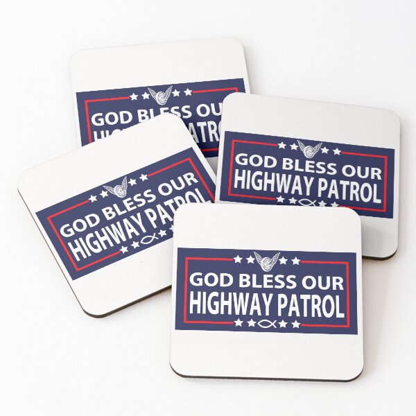 Item preview, God Bless Our Highway Patrol; designed and sold by StickerApe.