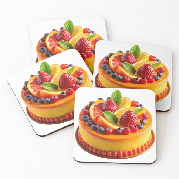 Item preview, Vibrant Citrus and Berry Layer Cake designed and sold by Jirada.