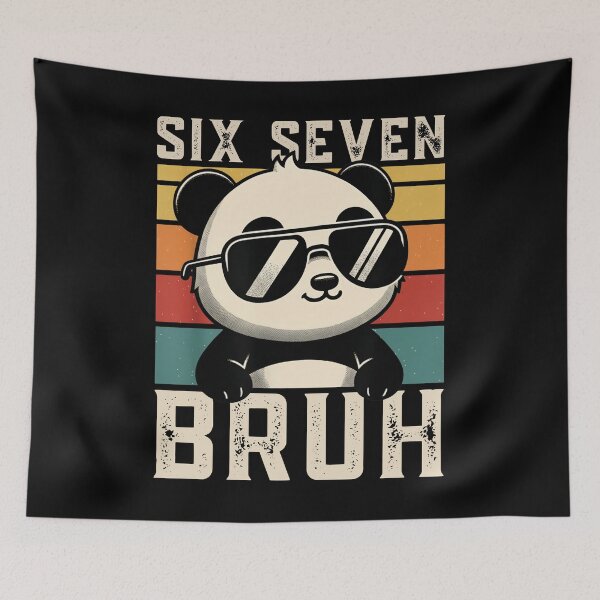 Item preview, Six Seven Bruh Meme | Funny 67 Sunglasses Panda designed and sold by LashondaGreen89.