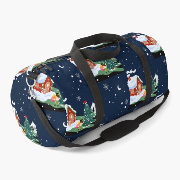 Item preview, Cute Christmas Night Illustration with Snow, Santa House & Gift Elf designed and sold by ROHITJIDEGINER.