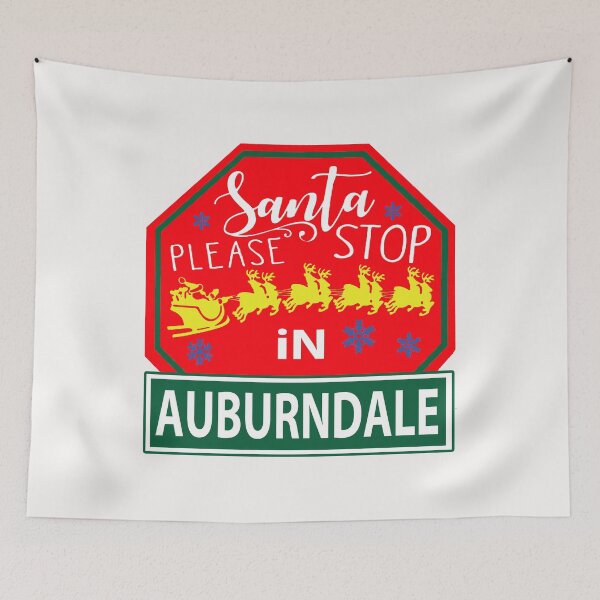 Item preview, Santa Please Stop In Auburndale; Florida; Christmas; designed and sold by StickerApe.