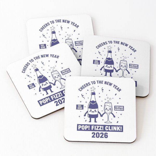 Item preview, Cheers To The New Year Pop Fizz Clink 2026 designed and sold by LuminOrb.