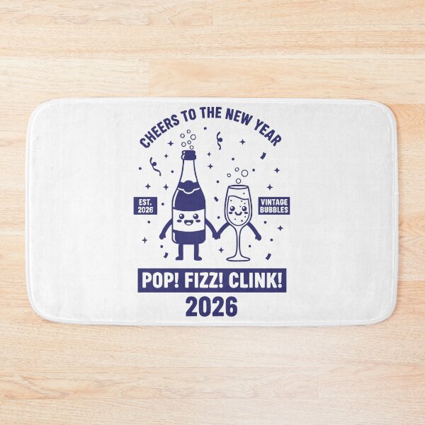 Item preview, Cheers To The New Year Pop Fizz Clink 2026 designed and sold by LuminOrb.