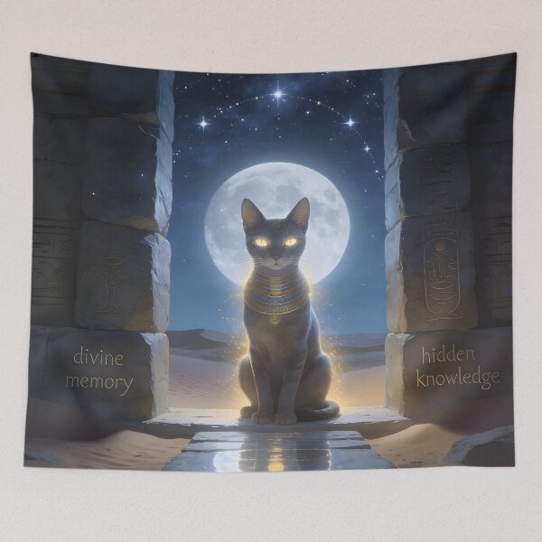 Item preview, Lunar Cat – Guardian of the Threshold designed and sold by SoniaSarkali.