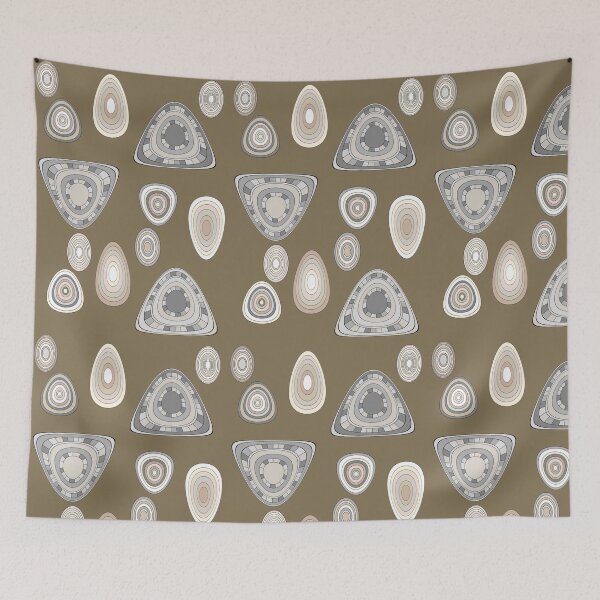 Item preview, Neutral Shapes on Burnt Sienna  designed and sold by JaygiesDesign.