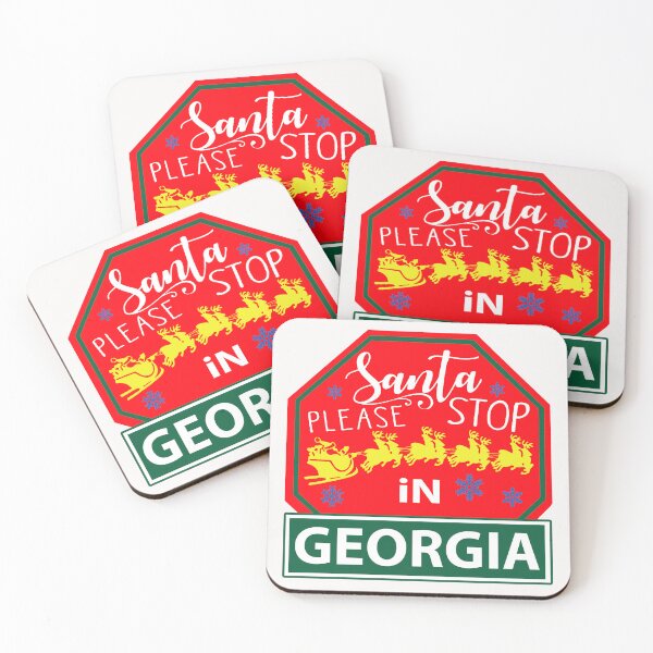 Item preview, Santa Please Stop In Georgia; USA; Christmas; designed and sold by StickerApe.