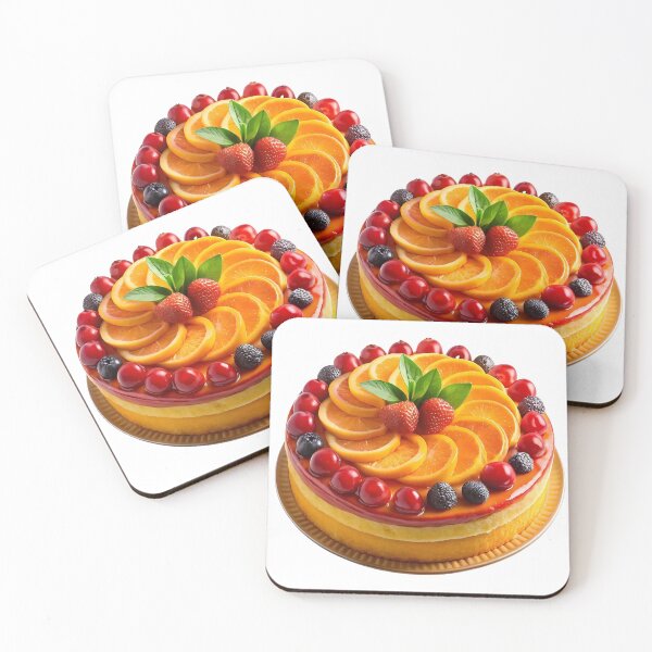 Item preview, Bright Citrus and Berry Layer Cake designed and sold by Jirada.