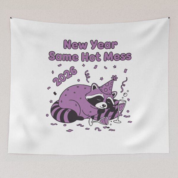 Item preview, New Year Same Hot Mess 2026 Celebration Fun designed and sold by LuminOrb.