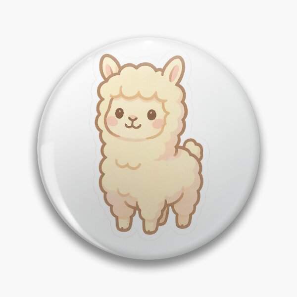 Artikelvorschau, Chibi Relaxed Alpaca Sticker entworfen und verkauft von StickMint.