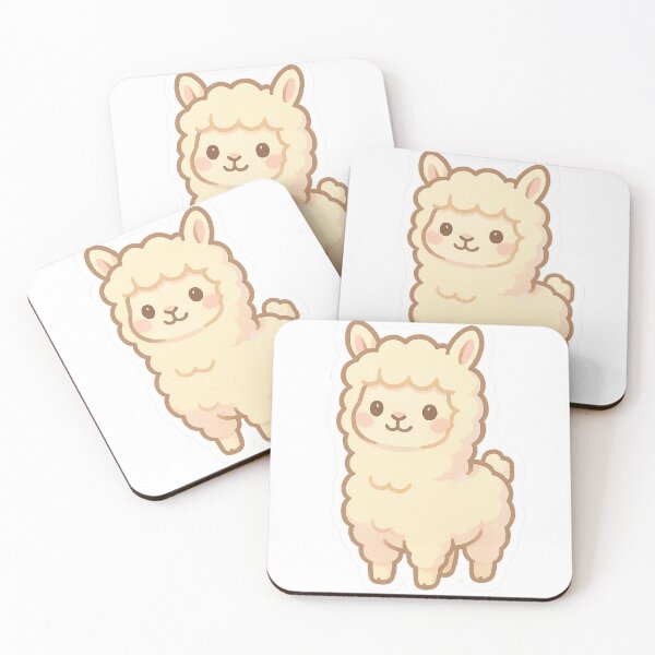 Artikelvorschau, Chibi Relaxed Alpaca Sticker entworfen und verkauft von StickMint.